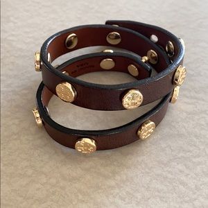 Tory Burch Leather Wrap Bracelet
